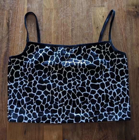 American apparel crop disco giraffe print medium - Picture 1 of 1